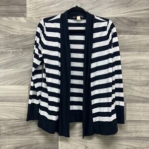 Banana Republic Cardigan Sweater Women's S Blue‎ Striped Long Sleeve Open Front